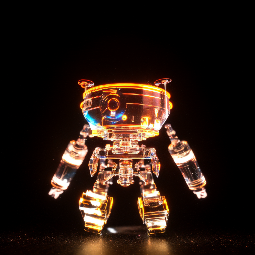 00218-1290491422-a (shineglasscd, neon lights, light particles, colorful_1.3, gradient, chromatic aberration) (cut_1.3) mini robot, standing, (so.png